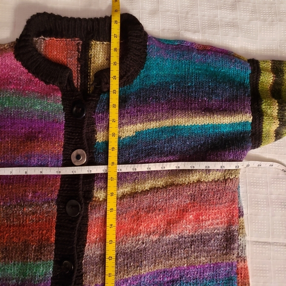 Colorful rainbow sweater cardigan - Picture 4 of 5